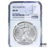 2013 Silver Eagle NGC MS69