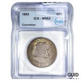 1893 Columbian Expo Half Dollar ICG MS62