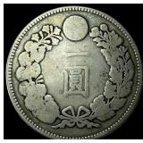 1903 Japan Meiji Silver 1 Yen LIGHTLY  CIRCULATED