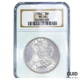 1886 Morgan Silver Dollar NGC MS66