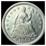 1853 Arrows Silver Seated Liberty Half Dime  CLOS