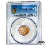 1942 Wheat Cent PCGS PR64 RD