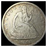 1863 Silver Seated Liberty Half Dollar  LIGHTLY C