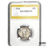 1918 Standing Liberty Quarter PGA MS65 FH