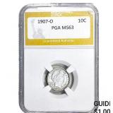 1907-O Barber Dime PGA MS63