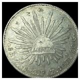 1892Zs FZ Mexico Silver 8 Reales UNCIRCULATED
