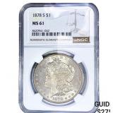1878-S Morgan Silver Dollar NGC MS61