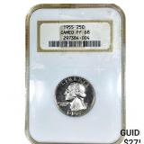 1955 Washington Silver Quarter NGC PF68 Cameo