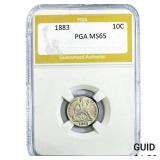 1883 Seated Liberty Dime PGA MS65