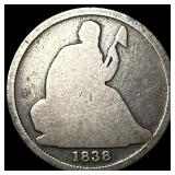 1838-O Silver Seated Liberty Dime LIGHTLY  CIRCUL