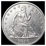 1846 Silver Seated Liberty Half Dollar  UNCIRCULA