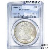 1884-CC Morgan Silver Dollar PCGS MS64