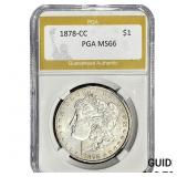 1878-CC Morgan Silver Dollar PGA MS66