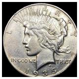 1935-S Silver Peace Dollar NEARLY  UNCIRCULATED