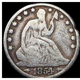 1854-O Silver Seated Liberty Half Dollar  NICELY