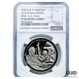 2018-W WWI-U.S. Army  Silver Medal NGC PR69