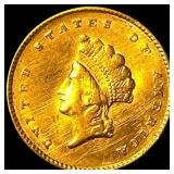 1855 Gold $1 Indian Head Type 2 HIGH GRADE