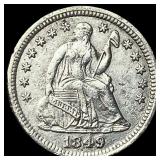 1849 Seated Liberty Silver Half Dime CHOICE  AU