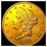 1904 Liberty Head $20 Gold Double Eagle  UNCIRCUL