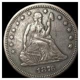 1876 Seated Liberty Quarter NEARLY  UNCIRCULATED