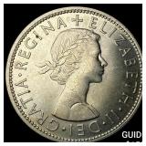 1956 Great Britain Silver 1/2 Crown