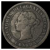 1876-H Canada 1 Cent Victoria Bronze NICELY  CIRC