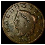 1827 Coronet Head Large Cent NICELY  CIRCULATED