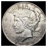 1934-S Silver Peace Dollar NEARLY  UNCIRCULATED