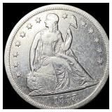 1843 Silver Seated Liberty Dollar NEARLY  UNCIRCU