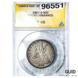 1869-S Seated Liberty Half Dollar ANACS EF45 Count