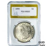 1890 Morgan Silver Dollar PGA MS63