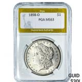 1898-O Morgan Silver Dollar PGA MS63