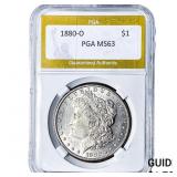 1880-O Morgan Silver Dollar PGA MS63