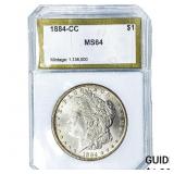 1884-CC Morgan Silver Dollar PCI MS64