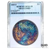1889 Morgan Silver Dollar  MS63 Toned