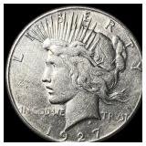 1927 Silver Peace Dollar CLOSELY UNCIRCULATED