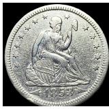 1853 Arrows Seated Liberty Quarter CLOSELY UNCIRCU