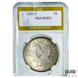 1921-S Morgan Silver Dollar PGA MS65+