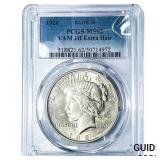 1924 Silver Peace Dollar PCGS MS62 VAM 1H Extra Ha