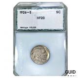 1926-S Buffalo Nickel PCI VF20