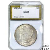 1883-CC Morgan Silver Dollar PCI MS63