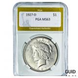 1927-D Silver Peace Dollar PGA MS63