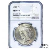 1922 Silver Peace Dollar NGC MS64+