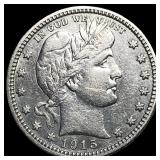 1915 Barber Silver Quarter CLOSELY UNCIRCULATED