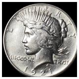 1921 Silver Peace Dollar CHOICE AU