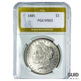 1885 Morgan Silver Dollar PGA MS63