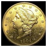 1904 Liberty Head $20 Gold Double Eagle UNCIRCULAT