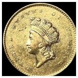 1854 Gold $1 Indian Head Type 2 CLOSELY UNCIRCULAT