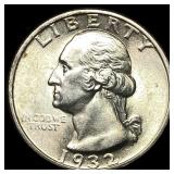 1932 Silver Washington Quarter CHOICE AU