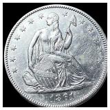 1861 Seated Liberty Half Dollar CHOICE AU